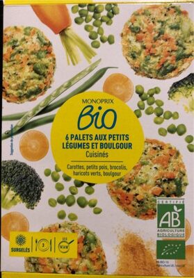 6 palets aux petits légumes et boulgour