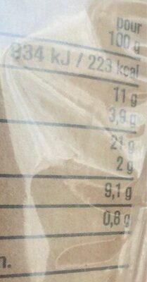 'Le Wrap - Mozzarella basilic tomate nutrition facts table