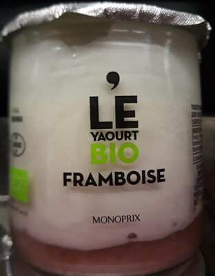 Le yaourt bio framboise