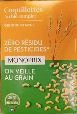 Coquillettes au blé complet front packaging