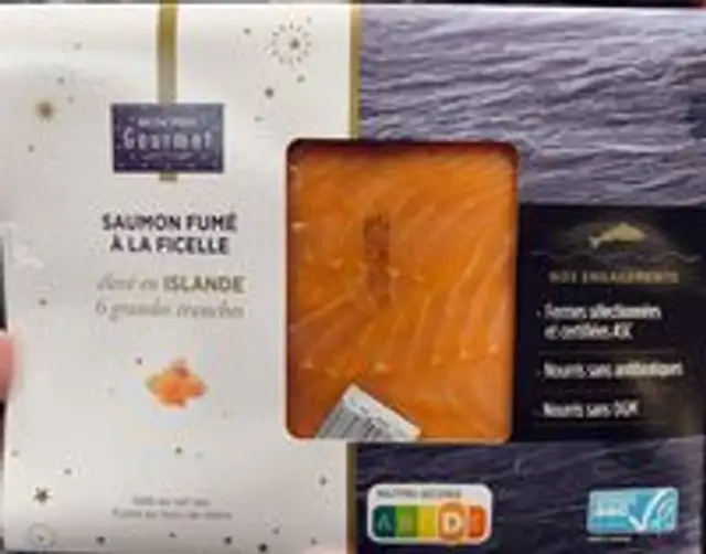 Tranches de saumon fumé  à la ficelle
