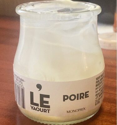 Le Yaourt poire front packaging