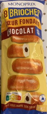 8 brioches coeur fondant chocolat