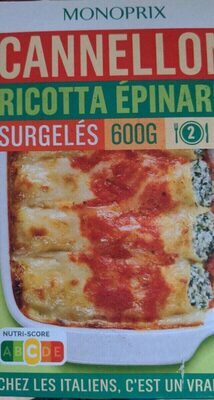 Cannelloni ricotta épinards surgelés