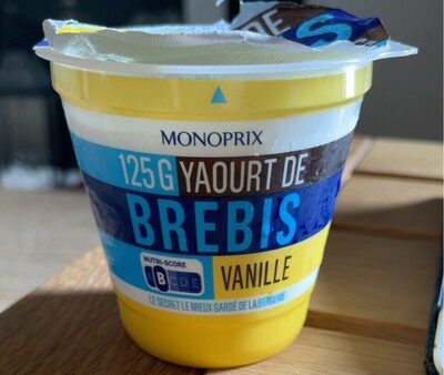 Yaourt de brevis vanille