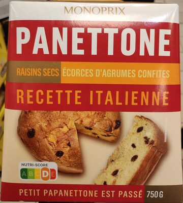 Panettone raisins secs écorces d'agrumes
