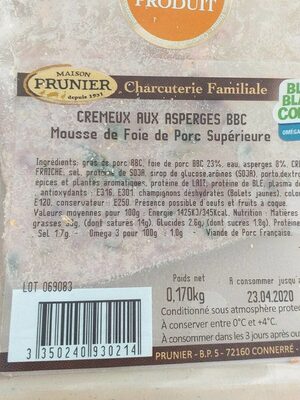 Crémeux aux asperges BBC