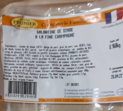 Galantine de dinde à la fine champagne