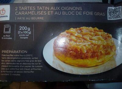 2 tartes tatin aux oignons caramélisés et au bloc de foie gras