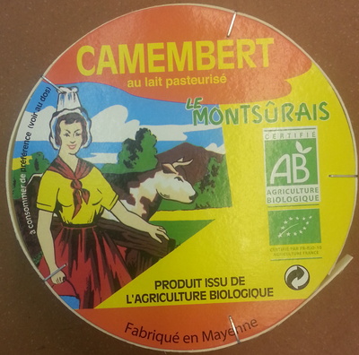 Camembert au lait pasteurisé Bio