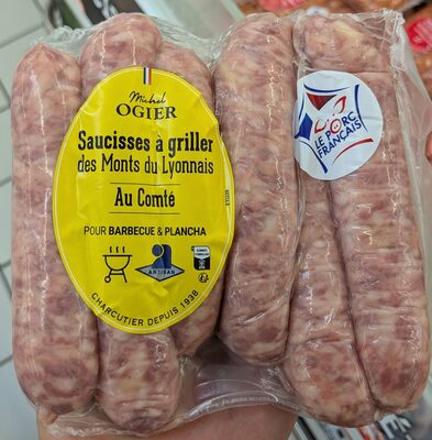 Saucisses à griller des Monts du Lyonnais au Comté front packaging