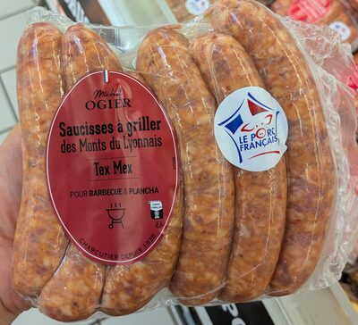 Saucisses à griller des Monts du Lyonnais Tex Mex front packaging