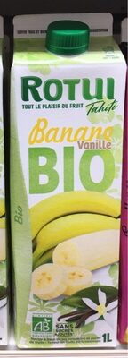 Banane vanille bio front packaging