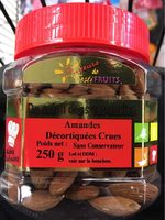 Amandes decortiquees crues