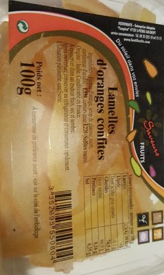 Lamelle Ecorce Orange Confit Barquette