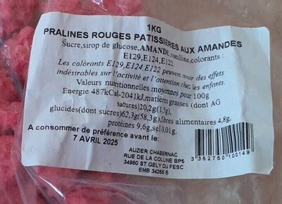 Pralines rouges aux amandes