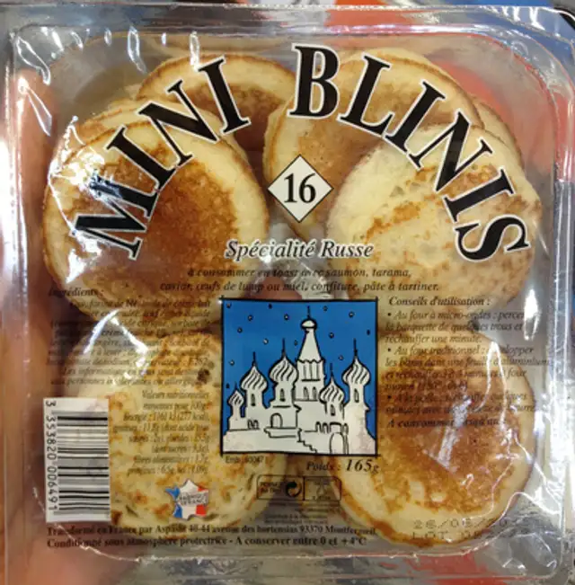 Mini Blinis front packaging