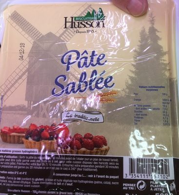 Pate brisée front packaging