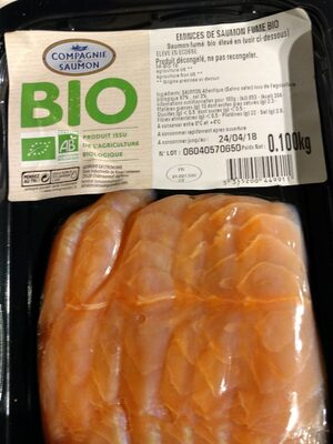 Emincé De Saumon Fumé bio front packaging