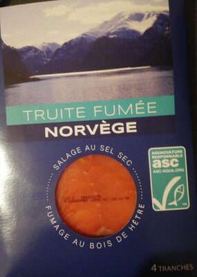Truite fumée front packaging