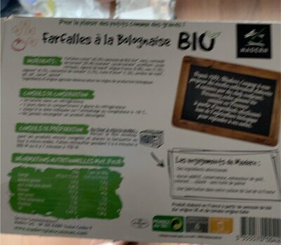 Farfalles à la bolognaise BIO