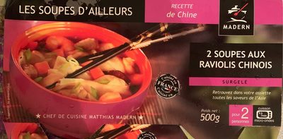 Soupe aux raviolis chinois front packaging