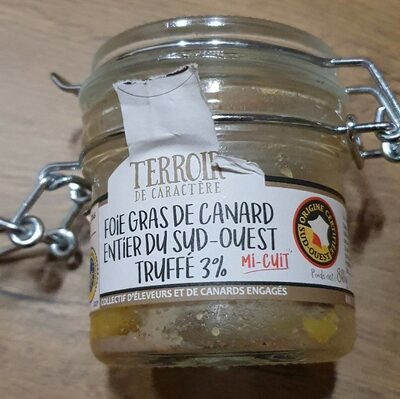 Foie gras de canard entier sud-ouest truffé 3%