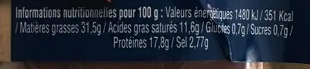 Magret de canard des Landes fumé ingredients label