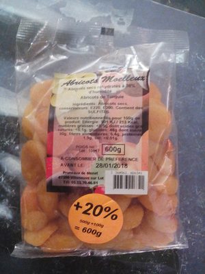 Abricots Moelleux front packaging