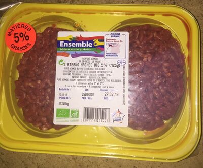 2 Steaks Haches Bio 5%