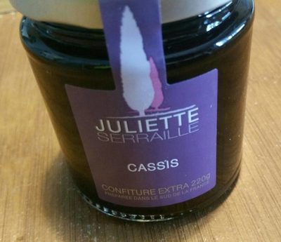 Confiture extra cassis front packaging