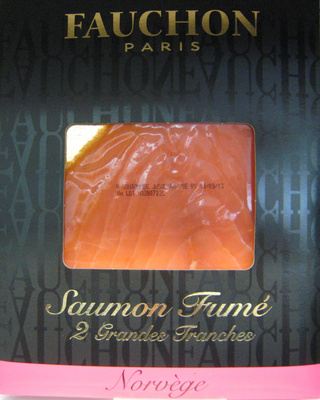 Saumon fumé 2 grandes tranches Norvège Fauchon front packaging