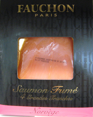 Saumon fumé 4 grandes tranches Norvège Fauchon front packaging
