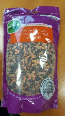 Trio de lentlles corail,blonde et verte