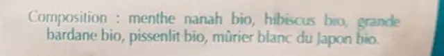 Unknown ingredients label