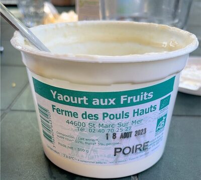 Yaourt aux fruits POIRE