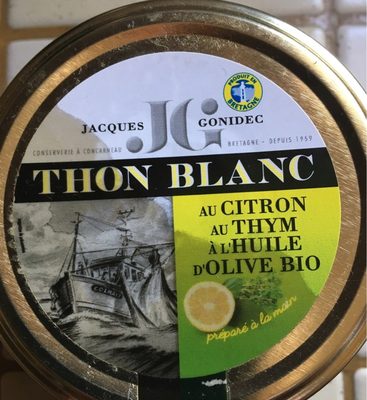 Thon blanc au citron au thym à l'huile d'olive bio