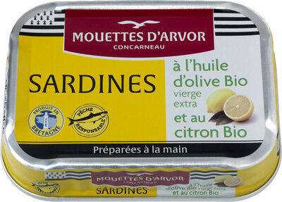 Sardines à l’huile d’olive et au citron BIO