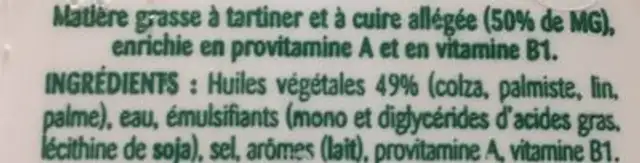 Oméga 3 Doux ingredients label