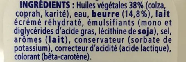Le fleurier sans huile de palme 250g doux ingredients label
