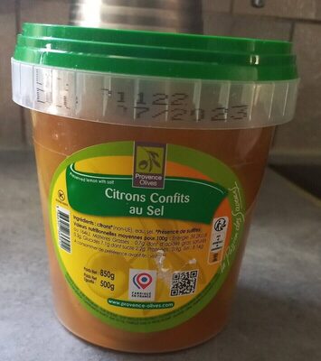 Citrons confits au sel front packaging