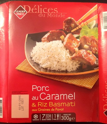 Porc au caramel et riz basmati aux graines de pavot