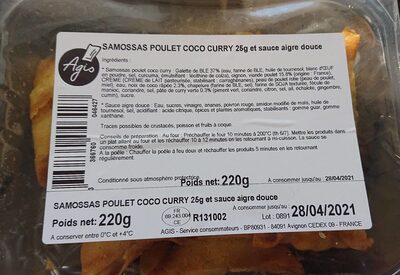 Samoussas coco curry