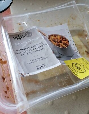 Marrons entiers aux pommes et aux raisins