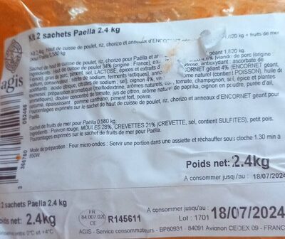 Kit 2 sachet Paella 2.4 kg