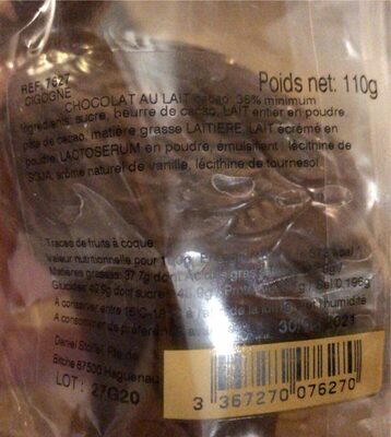 Chocolat front packaging