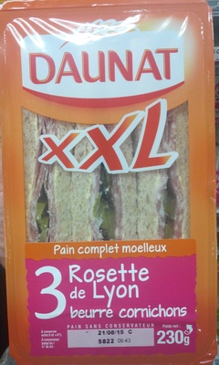 XXL Rosette de Lyon beurre cornichons front packaging