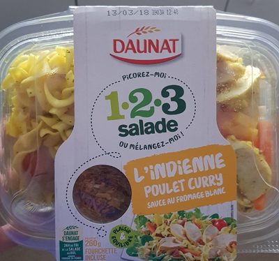 123 Salade Poulet Curry sauce bulgare