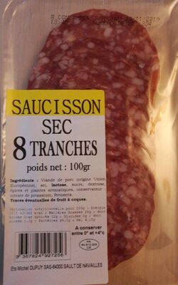 Saucisson sec 8 tranches
