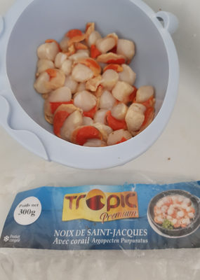 noix de saint Jacques avec corail